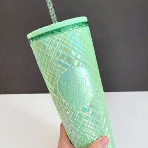 Starbucks Summer 2024 Iridescent Mint Jade Green Jewel Venti Tumbler 24oz
